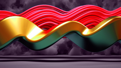 Fototapeta premium Elegant minimalism geometry background. 3d illustration, 3d rendering.