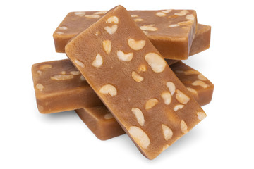 Turkish sweets sherbet with nuts. Oriental peanut dessert