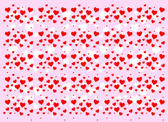 Valentine's day concept background. Vector illustration. Abstract romantic background with hearts. Vector backdrop for Valentine's day.