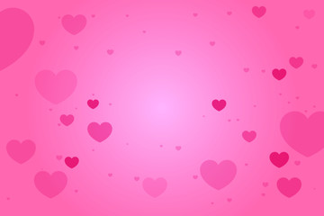 Vector Background with Pink Hearts