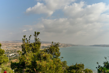 Old Tbilisi, Tbilisi, Georgia, October 17, 2019, Arial view of Tbilisi from Medieval castle of Narikala and Tbilisi city overview, Republic of Georgia, Caucasus region