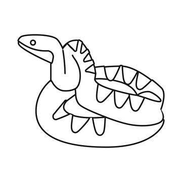 Isolated object of python and serpent logo. Web element of python and crawling vector icon for stock.