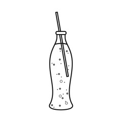 Vector illustration of bottle and glass logo. Collection of bottle and soda stock symbol for web.