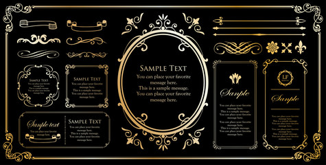 Print Beautiful decorative material with a sense of quality. Decoration. greeting card. Premium decoration. Ticket design. Antique ruled lines. High-quality box border. Design template. © DESIGN BOX