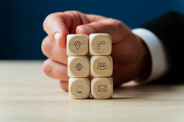 Conceptual image of business support and service