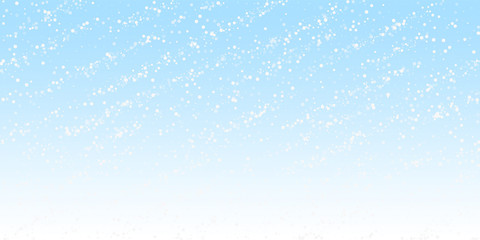 Fototapeta premium Random white dots Christmas background. Subtle fly