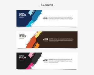 Naklejka na ściany i meble Banner background design abstract vector template. Set of banner background isolated vector for print, display, promotion and advertisement.