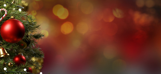 Christmas background with ornament and light atmosphere