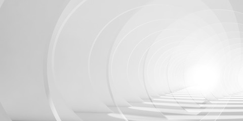 Abstract white tunnel background