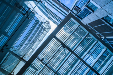 modern office building,blue toned image,china.