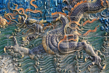 Fototapeta premium nine dragons wall - datong - china