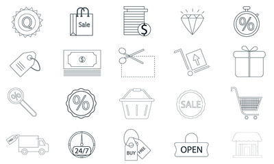 Black Friday icon  pack vector illustration. Can be used for web and mobile apps.