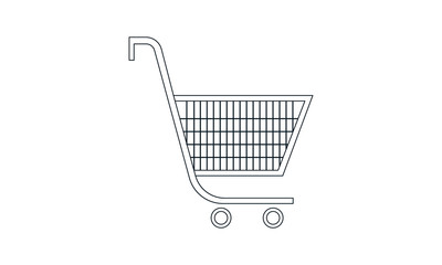 Shopping cart icon for online and in-store purchases