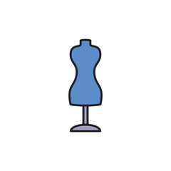 Isolated manikin icon fill design