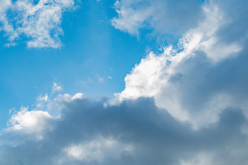 View of cloudy sky on a warm September day