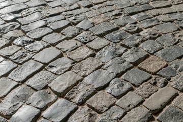 Fragment of a stone road