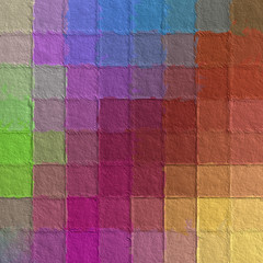 Abstract mosaic of pastel colored squares. geometric colorful pattern. Picture for creative wallpaper or design art work.