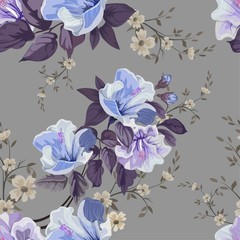 Vintage flower seamless pattern.Vector illustration