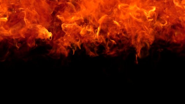 Fire and smoke transition with alpha channel background.