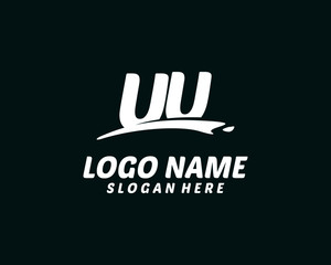 UU Initial with splash logo vector