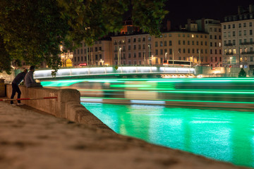 Lyon at night