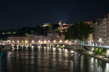 Lyon at night
