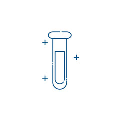 Isolated medical test tube icon line design