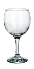 Empty wine glass isolated on a white background