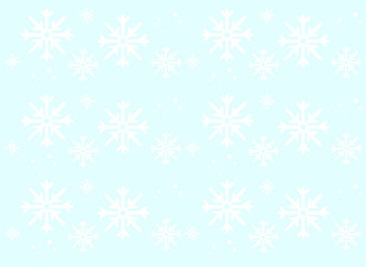 Fototapeta na wymiar abstract white snowflakes on blue background, pattern