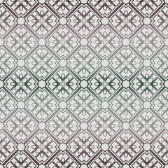 Abstract Vector Seamless Pattern With Abstract Geometric Style. Repeating Sample Figure And Line. Grey, green color