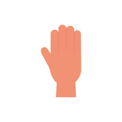 Isolated hand signal icon flat design