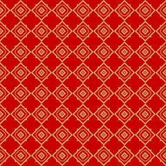 Repeating Geometric Pattern with Triangle, Zig Zag. Vector Background, Texture. For Design Invitation, Interior Wallpaper, Cover Card, Technologic Design. rED GOLD COLOR.