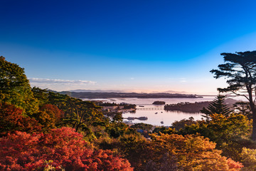 朝焼けの日本三景松島