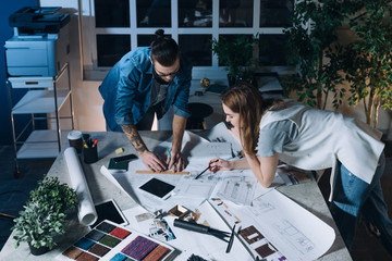 Two Architects Working Together