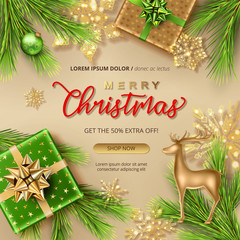 Christmas and New Year banner - 302406861