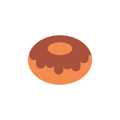 Isolated sweet donut icon flat design