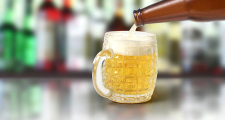 Glass of a beer isolated