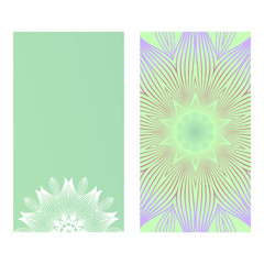 Two card with spring floral ornament. Vector illustration. For invitation