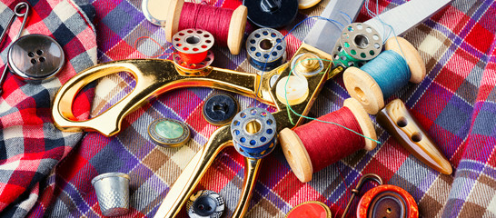 Sewing accessories and fabric