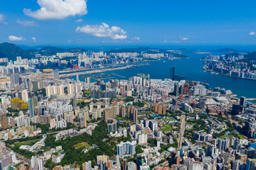  Top view of the Hong Kong island side