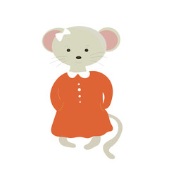  vector christmas illustration happy mouse