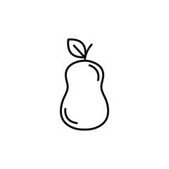 Isolated pear icon line design