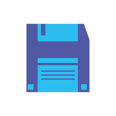 Digital diskette icon flat design
