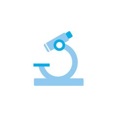 Isolated medical microscope icon flat design