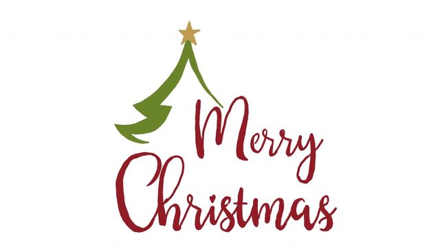 merry christmas logo, designed in chalkboard drawing style, animated footage ideal for the Christmas period
