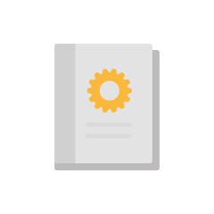 Isolated document and help icon flat design