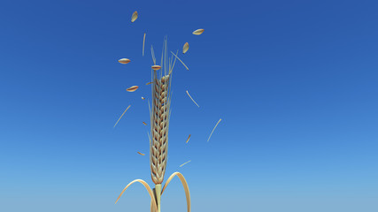 falling off the trunk over a Blue sky.