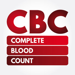 CBC - complete blood count acronym, medical concept background
