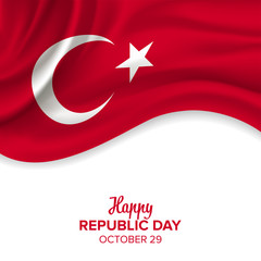 Vector festive illustration of independence day in Turkey celebration on October 29. vector design elements of the national day. holiday graphic icons. National day