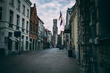 Fototapeta na wymiar old street in Bruges